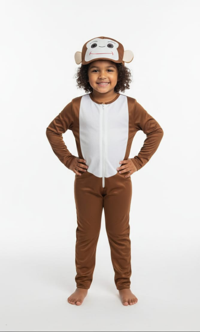 IMAGE-EDIT_a66a84ae-5148-41ec-a55e-ce2cbf7ed0b1.png Monkey Costume for Kids – Cute Animal Fancy Dress by ZAT Costume Pakistan - Image 1