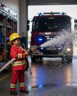 Firefighter Costume for Kids – Hero Fancy Dress | Buy Online in Pakistan | Zat Costume - Image 2