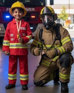 Firefighter Costume for Kids – Hero Fancy Dress | Buy Online in Pakistan | Zat Costume - Image 3